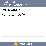 My Wishlist - gerda1998