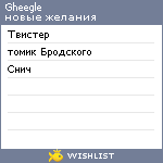 My Wishlist - ghe_egle