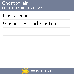 My Wishlist - ghostofrain