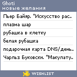 My Wishlist - ghoti