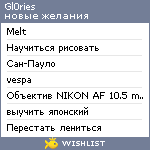 My Wishlist - gl0ries