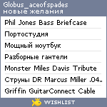 My Wishlist - globus_aceofspades