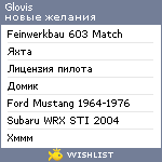 My Wishlist - glovis