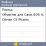 My Wishlist - godkova