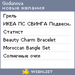 My Wishlist - godunova