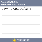 My Wishlist - golovchanskiy