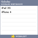 My Wishlist - golovlev