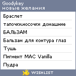 My Wishlist - goodykey