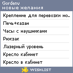 My Wishlist - gordenv