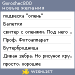 My Wishlist - goroshec800