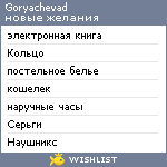 My Wishlist - goryachevad