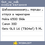 My Wishlist - got_no_milk