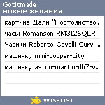 My Wishlist - gotitmade