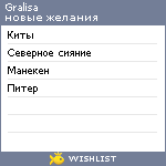 My Wishlist - gralisa