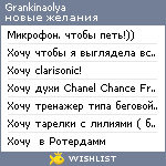 My Wishlist - grankinaolya