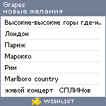 My Wishlist - grapes
