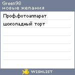 My Wishlist - green98