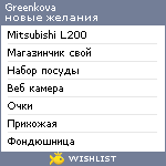 My Wishlist - greenkova