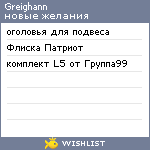 My Wishlist - greighann