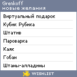 My Wishlist - grenkoff