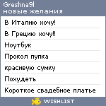 My Wishlist - greshna9l