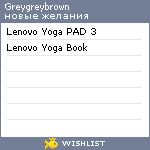 My Wishlist - greygreybrown