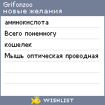 My Wishlist - grifonzoo