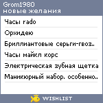 My Wishlist - grom1980