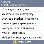 My Wishlist - gubchik