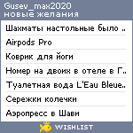 My Wishlist - gusev_max2020