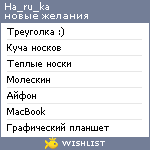 My Wishlist - ha_ru_ka