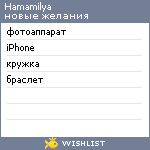 My Wishlist - hamamilya