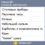 My Wishlist - hanasaki