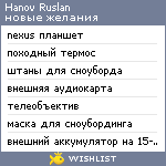 My Wishlist - hanovruslan