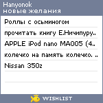 My Wishlist - hanyonok