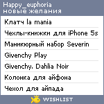 My Wishlist - happy_euphoria