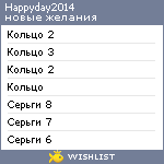 My Wishlist - happyday2014