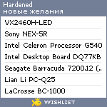 My Wishlist - hardened