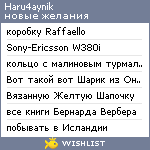 My Wishlist - haru4aynik