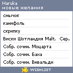 My Wishlist - haruka