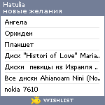 My Wishlist - hatulia