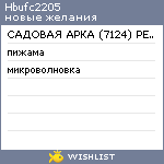 My Wishlist - hbufc2205