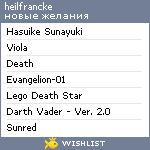 My Wishlist - heilfrancke