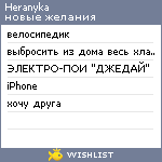 My Wishlist - heranyka