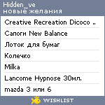 My Wishlist - hidden_ve