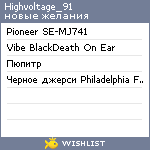My Wishlist - highvoltage_91