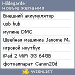 My Wishlist - hildegarde