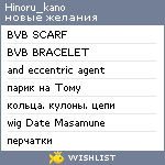 My Wishlist - hinoru_kano