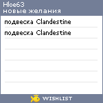 My Wishlist - hloe63