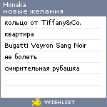 My Wishlist - honaka